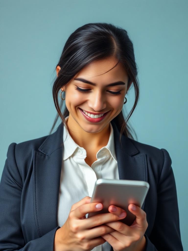 Applicant completing verification on her phone
