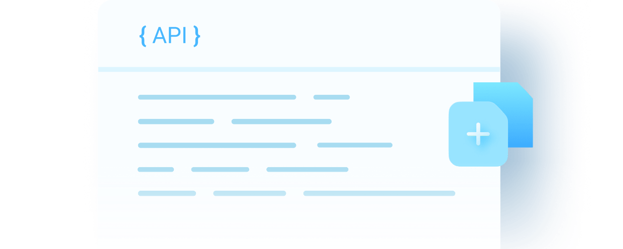 Embed us in your software stack using our API